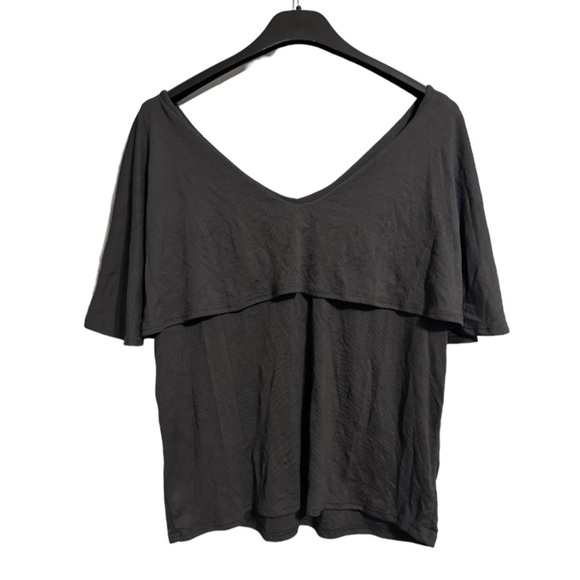 Girl Talk Tee Shirt Layered Tank Flutter Top Flounce Soft Blouse Flowy Relaxed - Picture 1 of 5